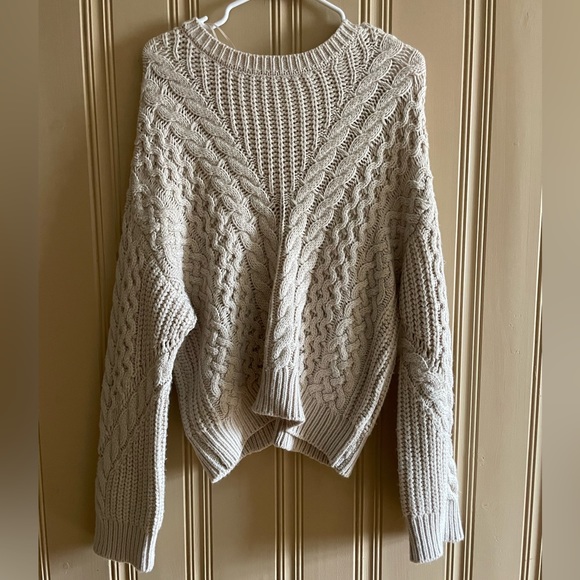 Dynamite Oversized Tan Knit Sweater - Picture 1 of 2